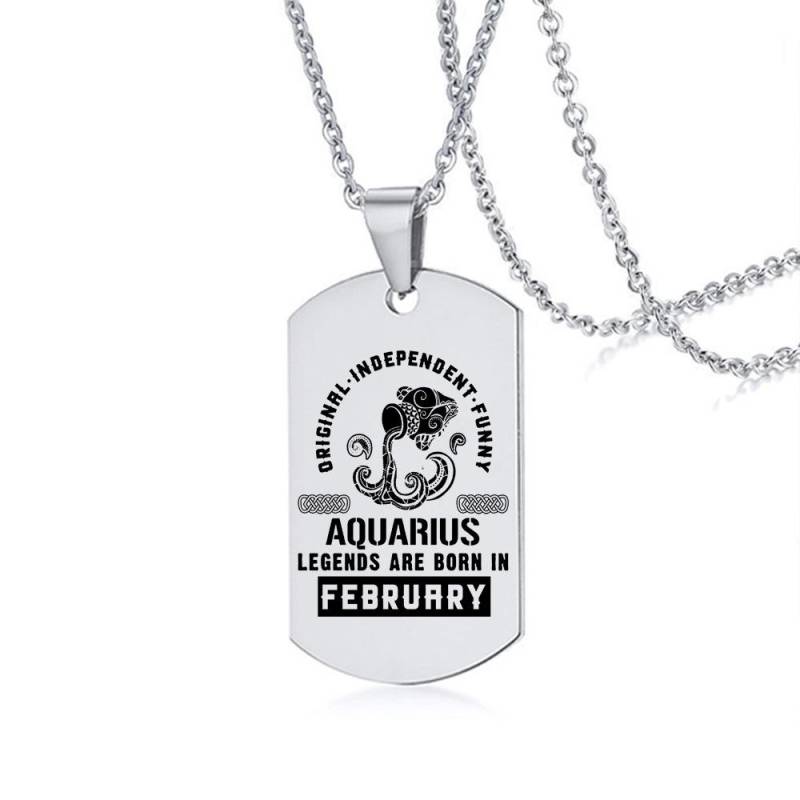 Mode Sternzeichen Halskette Für Männer Frauen 12 Konstellation Edelstahl Kette Halskette Geburtstag Geschenk Anhänger Schmuck von Joom DACH