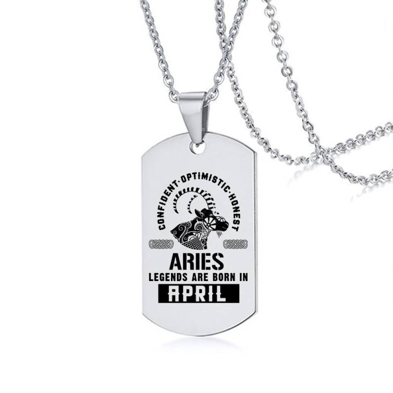 Mode Sternzeichen Halskette Für Männer Frauen 12 Konstellation Edelstahl Kette Halskette Geburtstag Geschenk Anhänger Schmuck von Joom DACH