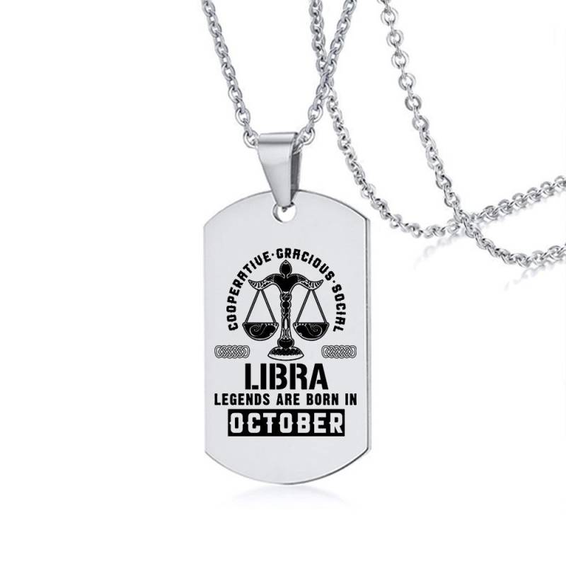 Mode Sternzeichen Halskette Für Männer Frauen 12 Konstellation Edelstahl Kette Halskette Geburtstag Geschenk Anhänger Schmuck von Joom DACH