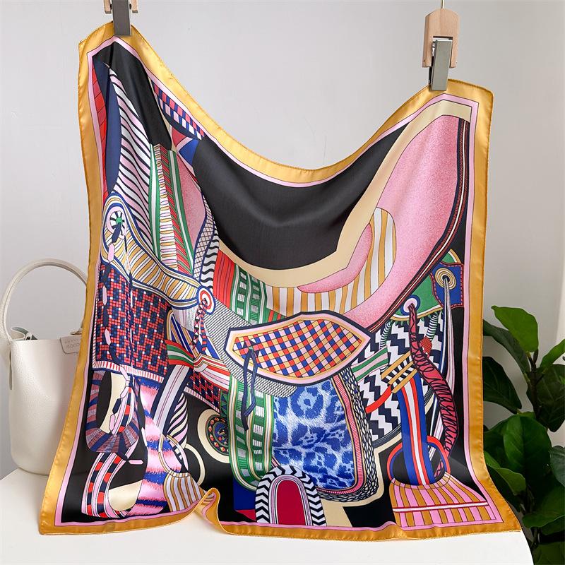 Mode Taschentuch Halstücher Frauen Druck Tücher Wraps Bandana Kopftücher 7070 cm 70X70CM von Joom DACH