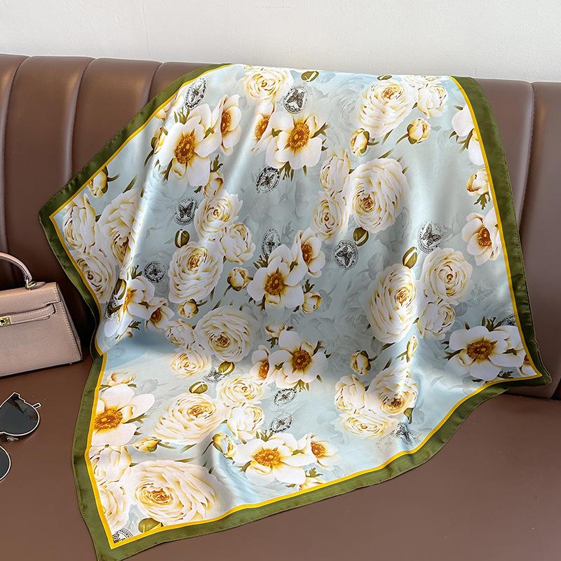 Mode Taschentuch Halstücher Frauen Kleine Tücher Wraps Bandana Kopftücher 70 cm 70x70cm von Joom DACH