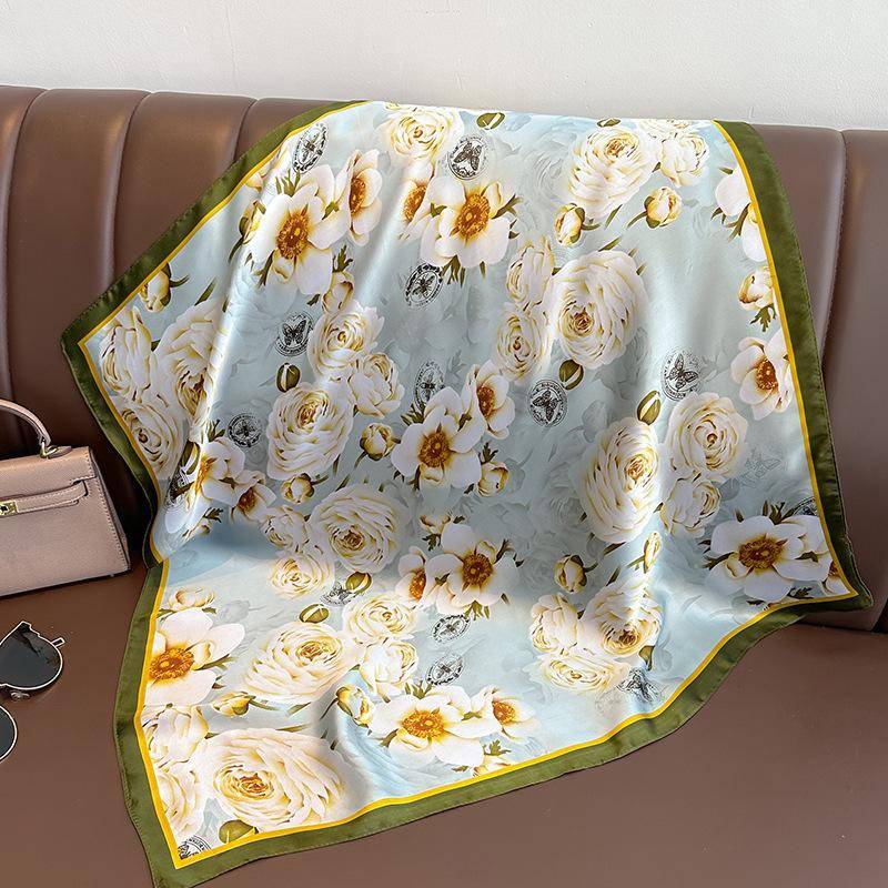 Mode Taschentuch Halstücher Frauen Kleine Tücher Wraps Bandana Kopftücher 70 cm 70x70cm von Joom DACH