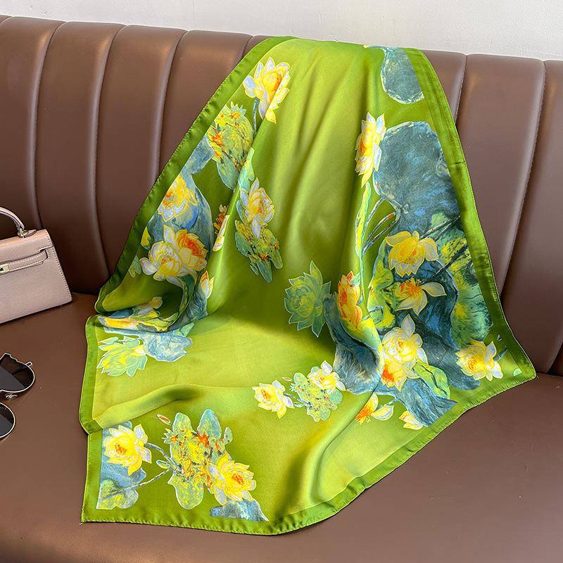 Mode Taschentuch Halstücher Frauen Kleine Tücher Wraps Bandana Kopftücher 70 cm 70x70cm von Joom DACH