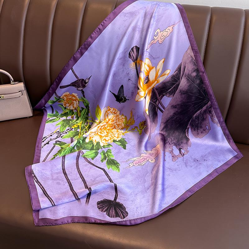 Mode Taschentuch Halstücher Frauen Kleine Tücher Wraps Bandana Kopftücher 70 cm 70x70cm traube von Joom DACH