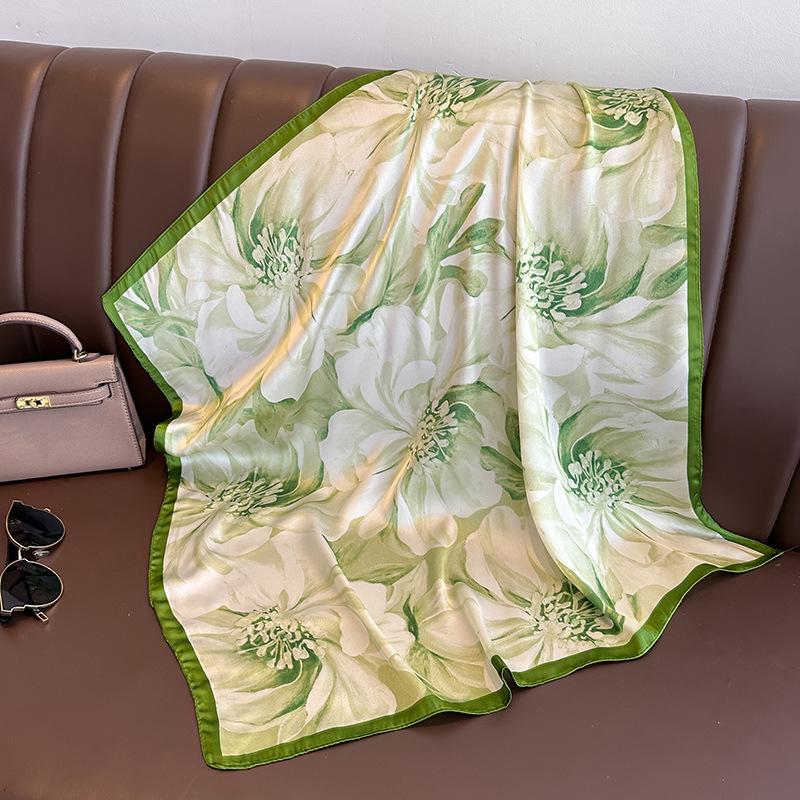 Mode Taschentuch Halstücher Frauen Kleine Tücher Wraps Bandana Kopftücher 70 cm 70x70cm hellgrüne von Joom DACH