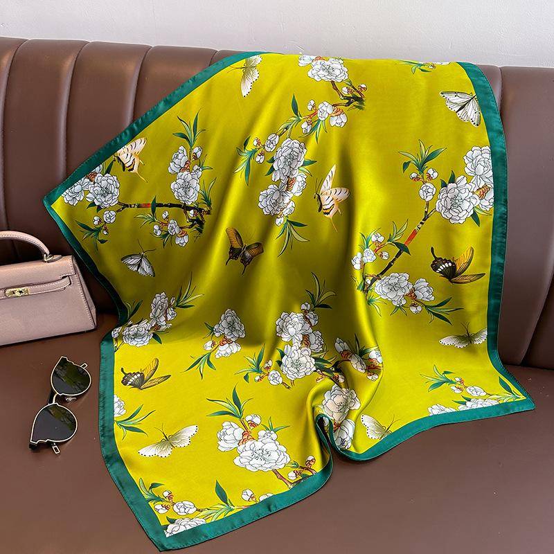 Mode Taschentuch Halstücher Frauen Kleine Tücher Wraps Bandana Kopftücher 70 cm 70x70cm von Joom DACH