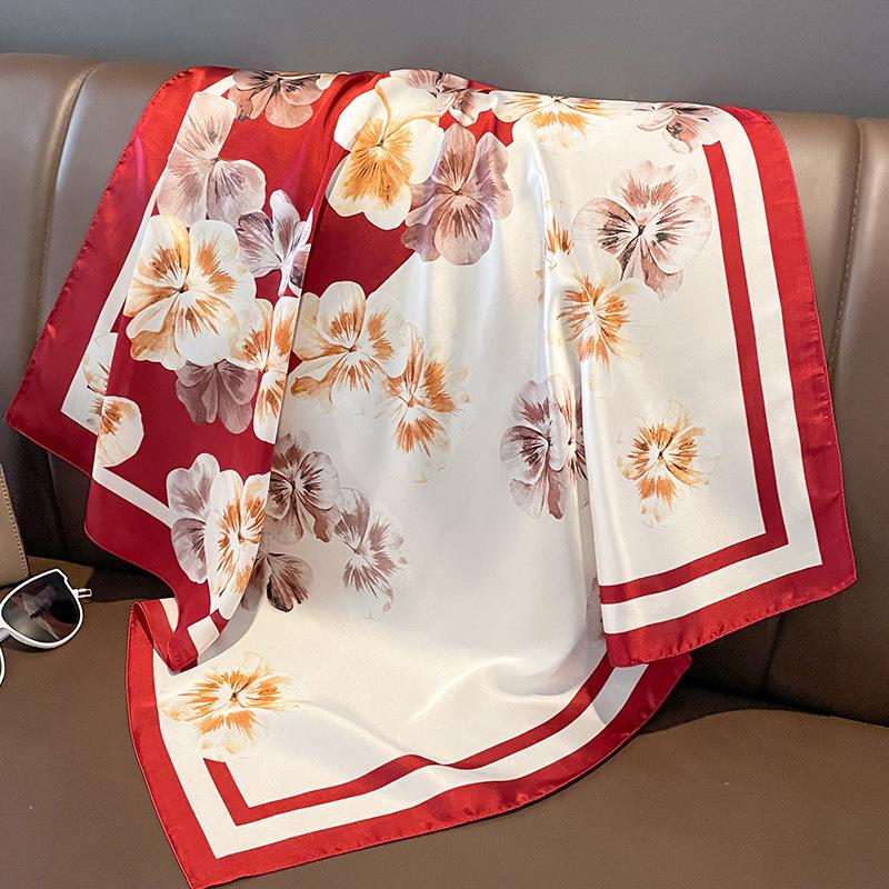 Mode Taschentuch Halstücher Frauen Kleine Tücher Wraps Bandana Kopftücher 70 cm 70x70cm rot von Joom DACH