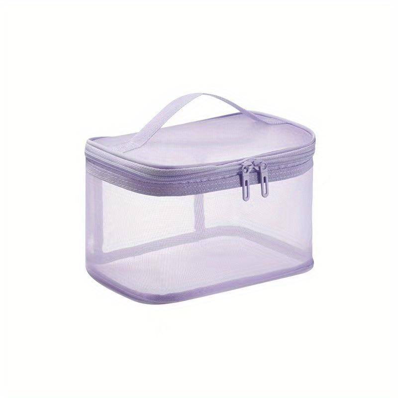 Mode Transparente Netz Reise Kosmetik Aufbewahrungstasche Kulturbeutel Große Kapazität Damen Make-up Organizer Tasche One size violett von Joom DACH