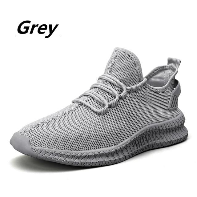 Mode Turnschuhe Leichte Männer Casual Schuhe Atmungsaktive Männliche Schuhe Lace Up Walking Schuh Sport Lauf Sneaker Plus Größe 39 graue von Joom DACH