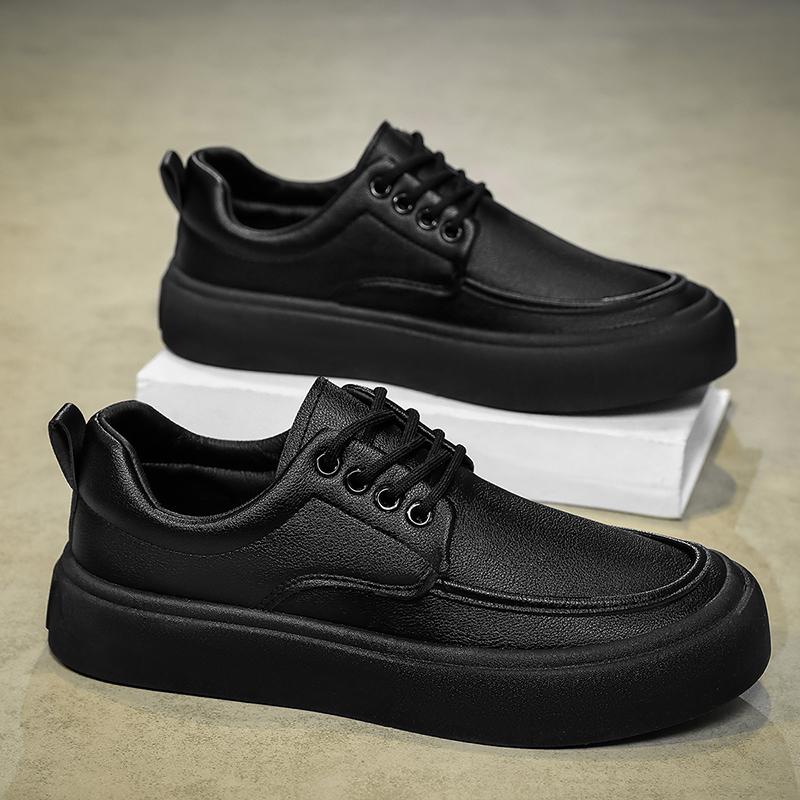 Mode Turnschuhe Männer Vulkanisieren Schuhe Chunky Flache Bequeme Frühling Herbst Plattform Herren Schuhe Sport Casual Schwarze Schuhe 44 von Joom DACH