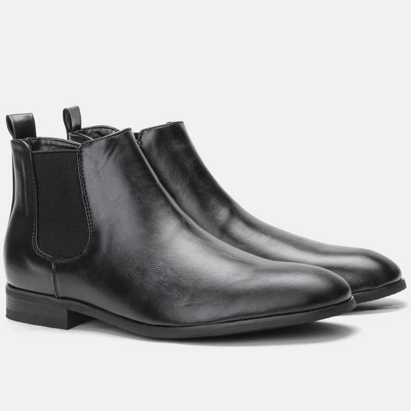 Mode Übergröße 39-50 48 49 Herren Chelsea Boots Retro Mode Herren Stiefeletten Lederschuhe für Herren Chelsea Motorradstiefel 48 schwarz von Joom DACH