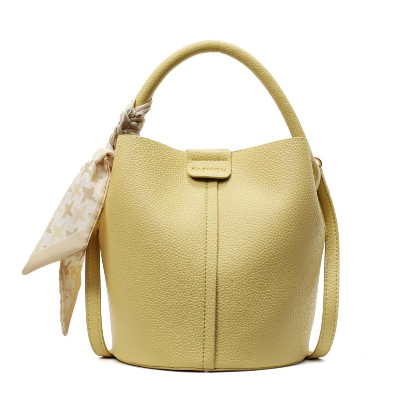 Mode Vielseitige Tragbare Eimertasche Damen Neue Lässige Schulter-Umhängetasche gelb von Joom DACH