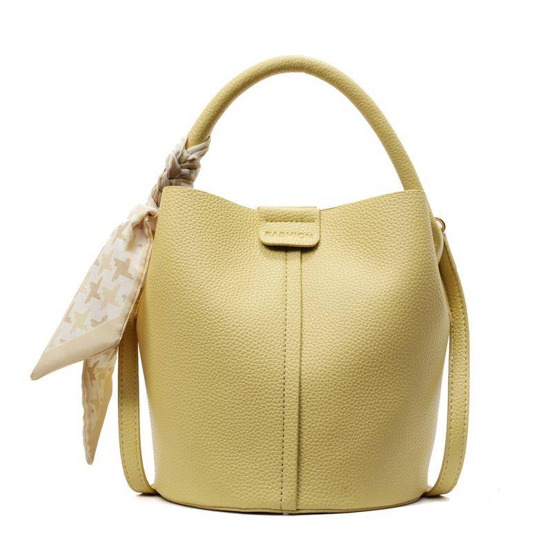 Mode Vielseitige Tragbare Eimertasche Damen Neue Lässige Schulter-Umhängetasche gelb von Joom DACH
