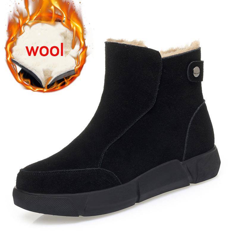 Mode Weibliche Schuhe Winter Plüsch frauen Stiefel Komfort Warme Schnee Stiefel lässig Zip Fglats Britischen Stil Schuhe Botas 41 von Joom DACH