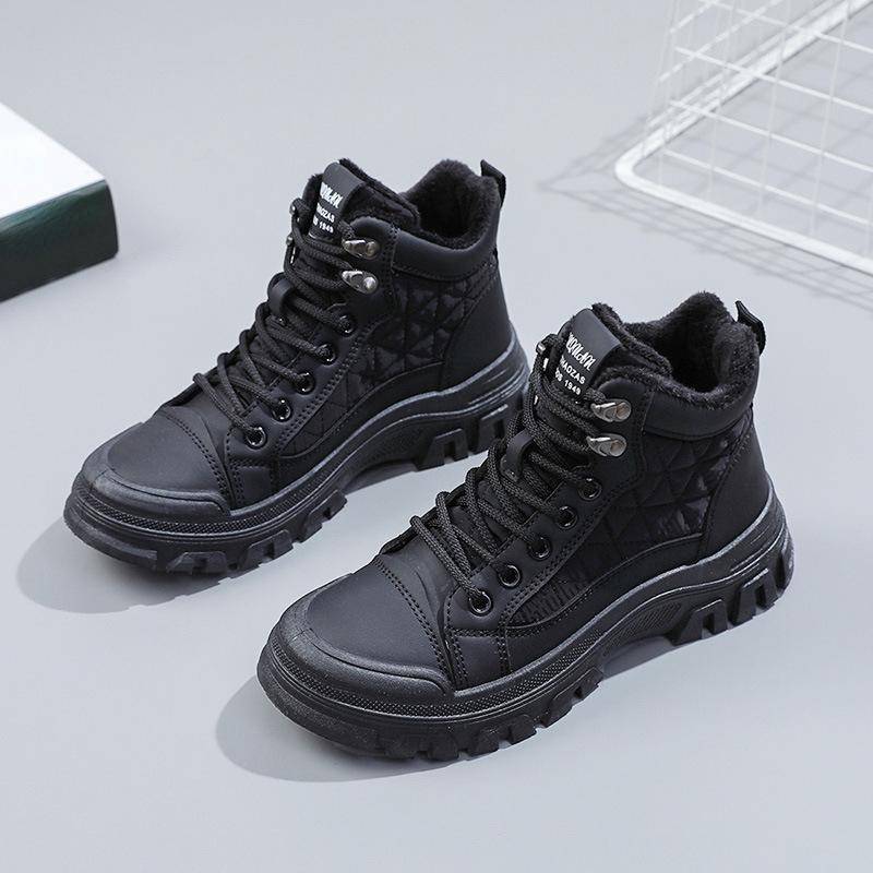 Mode Winterstiefel Damen Wasserdicht Schnee Stiefeletten Weiblich Komfort Plus Plüsch Warm Skateboard Schuhe Sportlich Lässig Plateau Schuhe 38 schwarz Mode Winterstiefel Damen Wasserdicht Schnee Stiefeletten Weiblich Komfort Plus Plüsch Warm Skateboard Schuhe Sportlich Lässig Plateau Schuhe 38 schwarz von Joom DACH