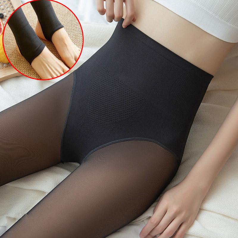 Mode frauen Hohe Taille Dünne Leggings Transparent Super Elastische Nahtlose Strümpfe Herbst Strumpfhosen Schlank Bodysuit One Size von Joom DACH