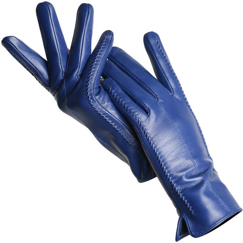 Mode frauen handschuhe Farbe Schaffell Winter Warme Dünne Touchscreen handschuhe Hohe Qualität 7 königsblau von Joom DACH