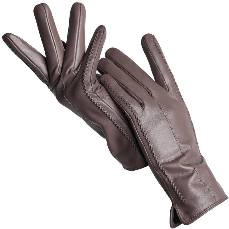 Mode frauen handschuhe Farbe Schaffell Winter Warme Dünne Touchscreen handschuhe Hohe Qualität 7.5 khaki von Joom DACH