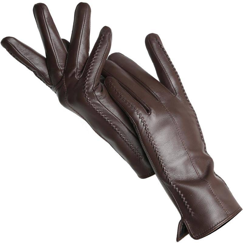 Mode frauen handschuhe Farbe Schaffell Winter Warme Dünne Touchscreen handschuhe Hohe Qualität 7.5 braun von Joom DACH