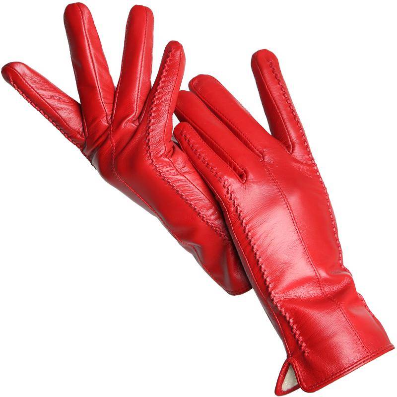 Mode frauen handschuhe Farbe Schaffell Winter Warme Dünne Touchscreen handschuhe Hohe Qualität 8.5 rot von Joom DACH