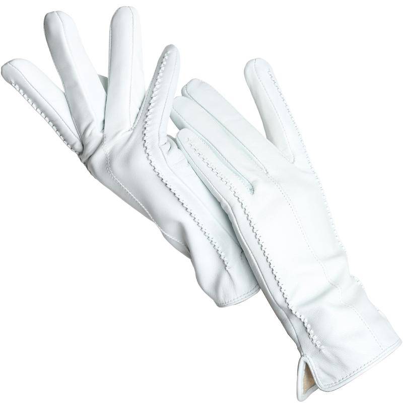 Mode frauen handschuhe Farbe Schaffell Winter Warme Dünne Touchscreen handschuhe Hohe Qualität 8.5 weiß von Joom DACH