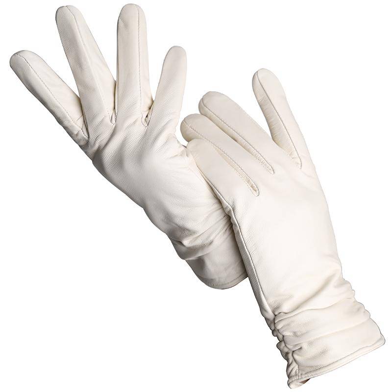 Mode frauen handschuhe Farbe Schaffell Winter Warme Dünne klassische stil handschuhe Hohe Qualität 8.5 beige von Joom DACH