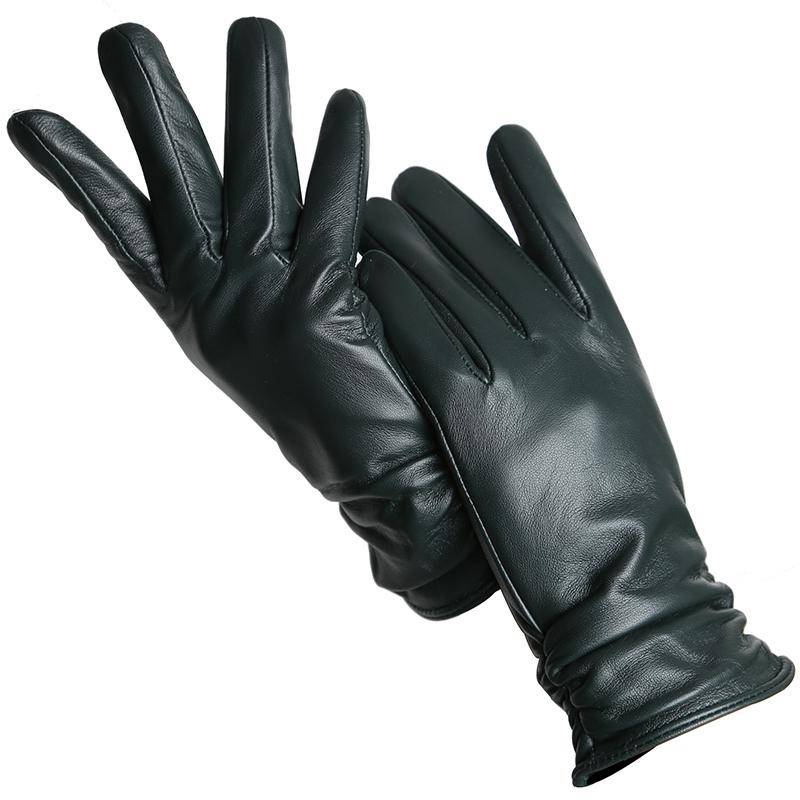 Mode frauen handschuhe Farbe Schaffell Winter Warme Dünne klassische stil handschuhe Hohe Qualität 8.5 dunkelgrüne von Joom DACH