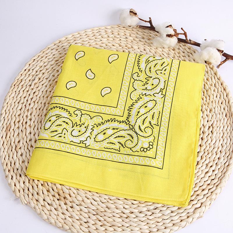 Mode für Damen, Dutzende Paisley-Bandanas, Cowboy-Kopftuch, Cowgirl-Stirnband, Krawatte gelb von Joom DACH