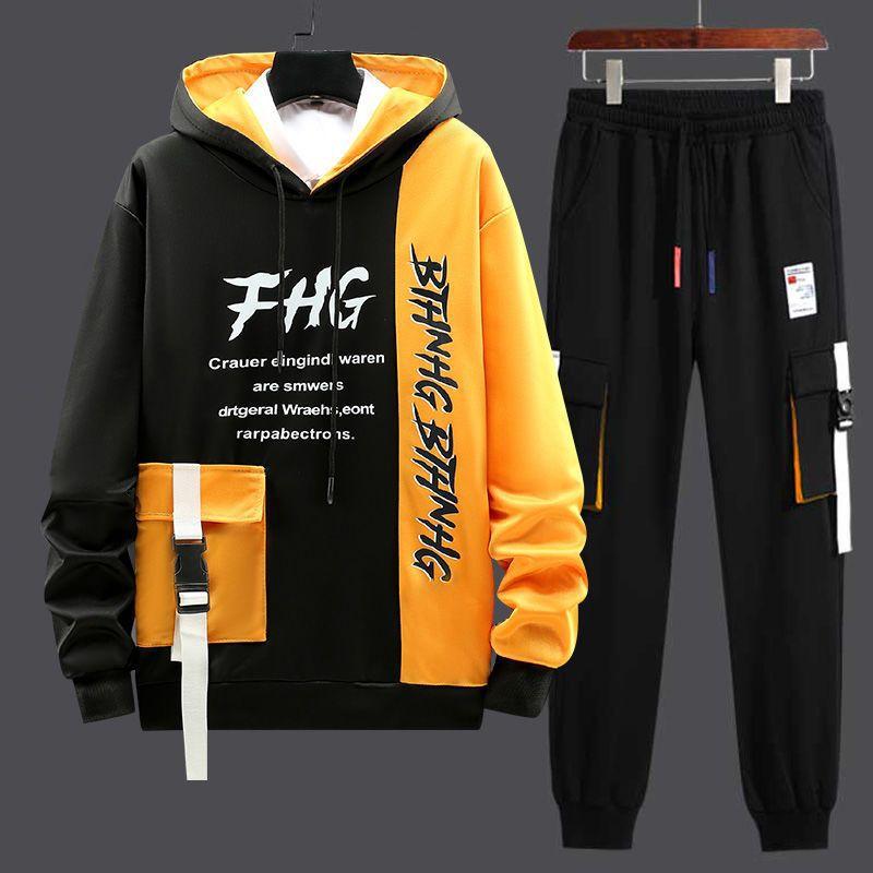 Mode für Herren Sets Hip Hop Trend Pullover Hoodies Männer + Casual Harajuku Streetwear Jogginghose Frühling Herbst Männer Kleidung Sets XS von Joom DACH