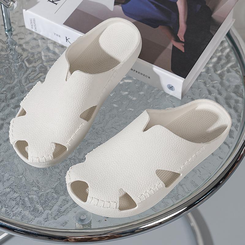 Mode für Herren Sommer leichte EVA Indoor Home Sandalen Hausschuhe Schuhe Männer Hausschuhe Outdoor Studenten Frauen bequeme Rutschen 36 weiß von Joom DACH