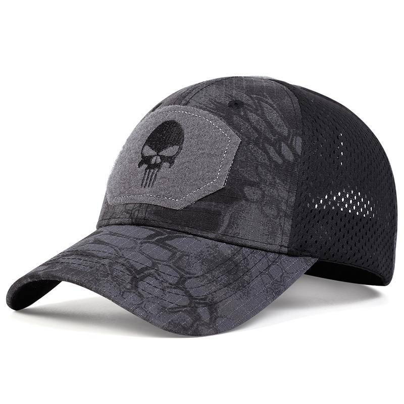 Mode für Männer Baseballmütze Taktische Armeemütze Outdoor Sport Militärmütze Camouflage Hut Hip Hop Hüte Baumwolle Wilde Sonnenhüte Gorras dunkelgraue/schwarz von Joom DACH
