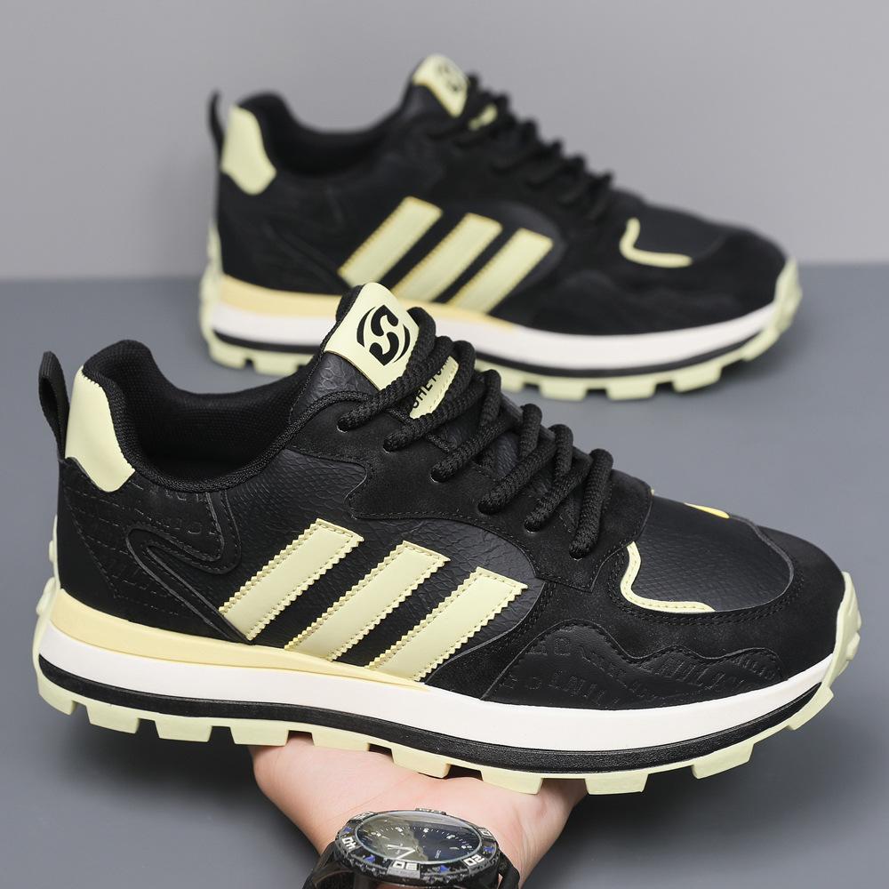 Mode für Männer Casual Sneakers Designer Luxus Plattform Wanderschuhe Licht sportliche Joggingschuhe atmungsaktive Anti-Rutsch-Sportschuhe 44 schwarz von Joom DACH