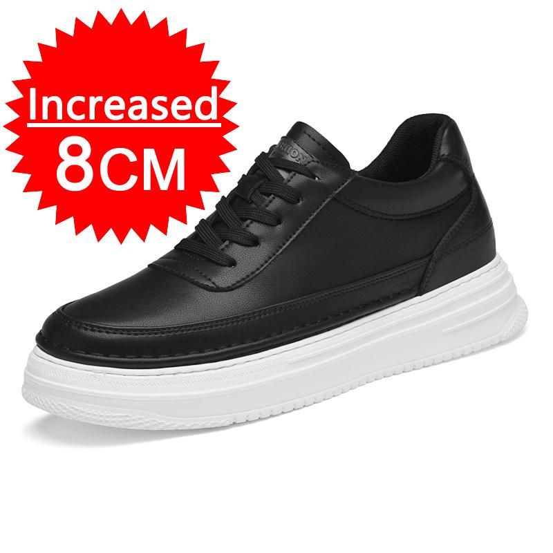 Mode für Männer Leder 6/8CM unsichtbare innere Höhe zunehmende Schuhe Outdoor-Mode für mit dicken Sohlen atmungsaktive Männer Schuhe formale Schuhe 41 von Joom DACH