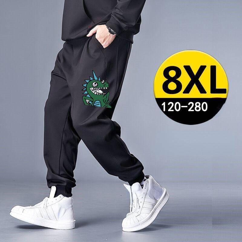 Mode große Größe Herren lose große Größe Jogginghose Männer plus Hose elastische Trend dünne Kordelzug Freizeithose 8XL von Joom DACH