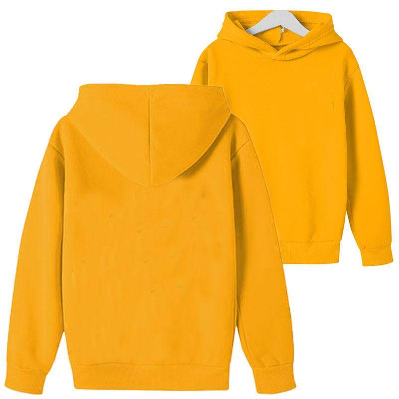 Mode kinder jungen Hoodies 2021 Frühling Herbst Mädchen Beiläufige Hoodies Sweatshirts kinder Einfarbig Hoodies Sweatshirt Tops Neue 130 gelb von Joom DACH