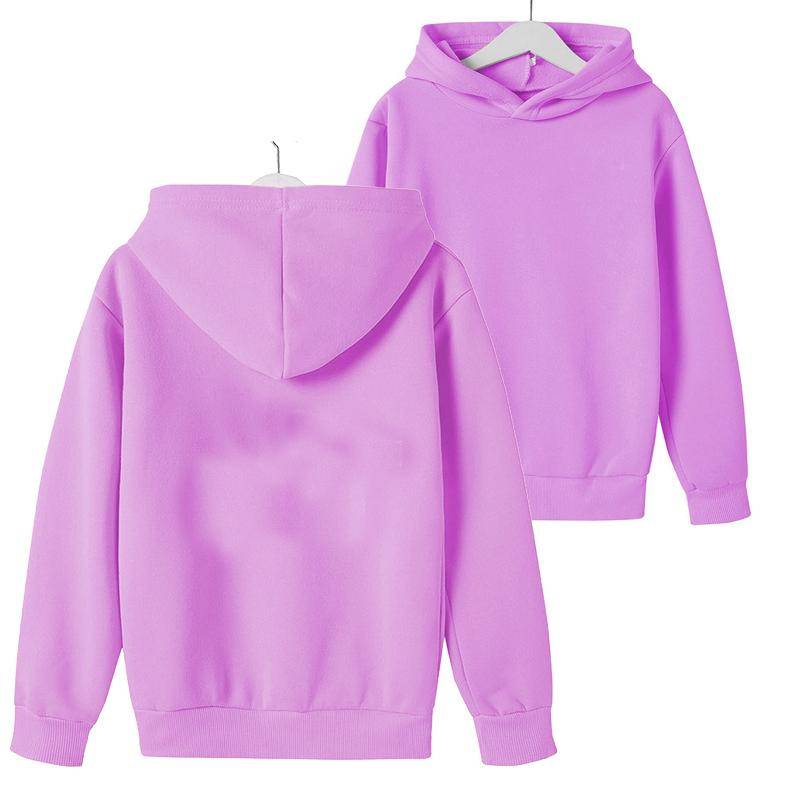 Mode kinder jungen Hoodies 2021 Frühling Herbst Mädchen Beiläufige Hoodies Sweatshirts kinder Einfarbig Hoodies Sweatshirt Tops Neue 140 violett von Joom DACH