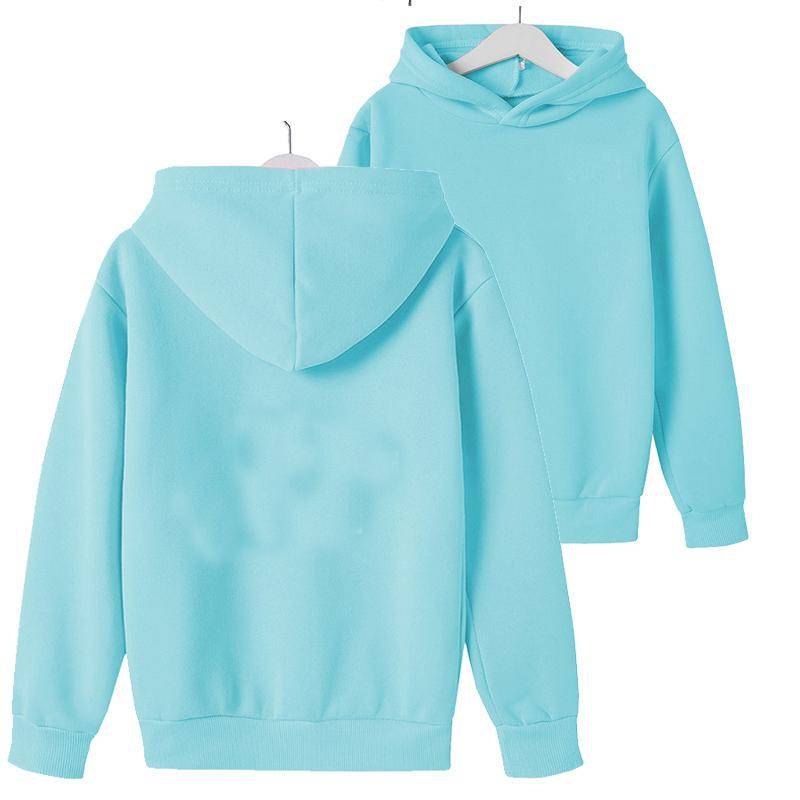Mode kinder jungen Hoodies 2021 Frühling Herbst Mädchen Beiläufige Hoodies Sweatshirts kinder Einfarbig Hoodies Sweatshirt Tops Neue 140 hellblaue von Joom DACH