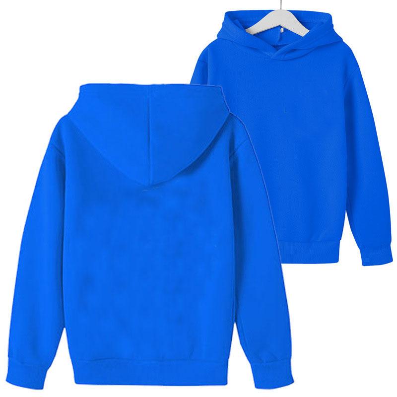 Mode kinder jungen Hoodies 2021 Frühling Herbst Mädchen Beiläufige Hoodies Sweatshirts kinder Einfarbig Hoodies Sweatshirt Tops Neue 150 blau von Joom DACH