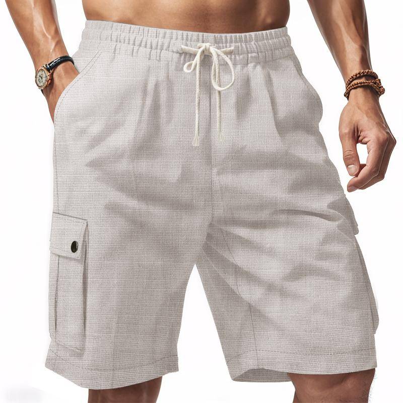 Mode männer arbeit hosen sommer männer bambus leinen strand casual shorts XXXL licht grau von Joom DACH