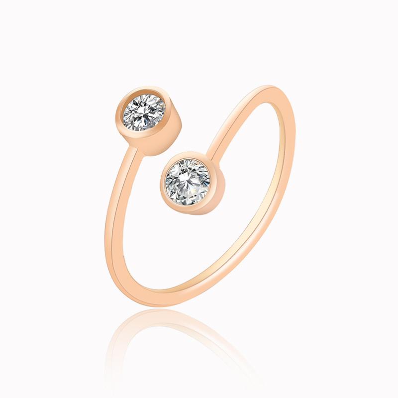 Modering Persönlichkeit Öffnung verstellbarer Ring Frauen Hochzeitstag Geschenk rose gold von Joom DACH
