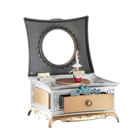 Moderne Geburtstags-Spieluhr, Vintage-Phonograph-Form, Weihnachtsgeschenk goldgelb von Joom DACH