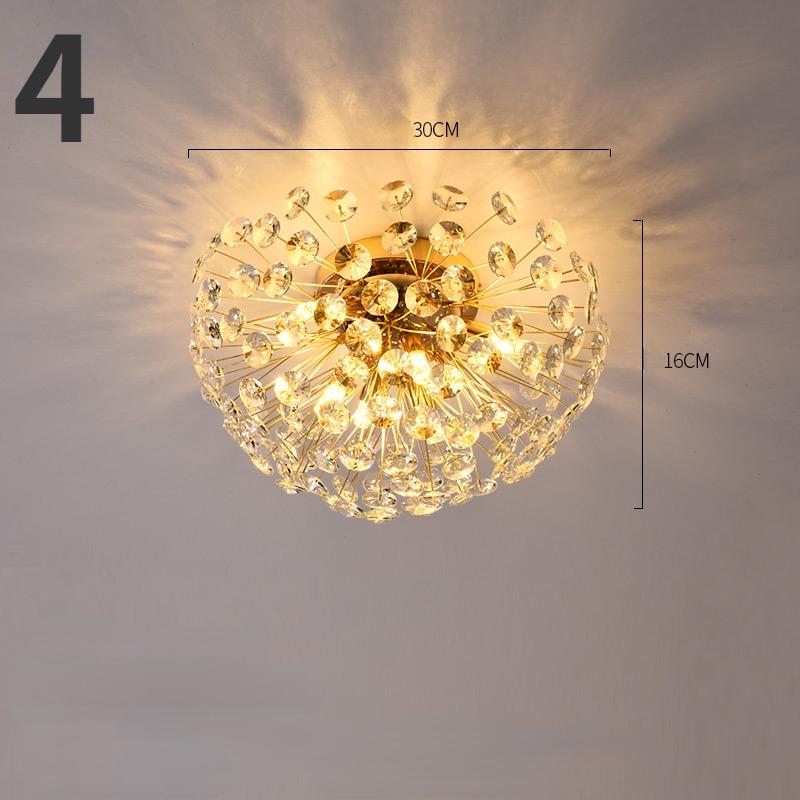 Moderne Kristall-Deckenleuchte, Schlafzimmer, Arbeitszimmer, Esszimmer, Löwenzahn, Designer-Netzlampen Diameter-4 headlight Moderne Kristall-Deckenleuchte, Schlafzimmer, Arbeitszimmer, Esszimmer, Löwenzahn, Designer-Netzlampen Diameter-4 headlight von Joom DACH