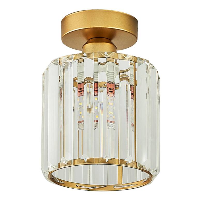 Moderne Kristall-Deckenleuchte in Deckennähe, Flurbeleuchtung für Schlafzimmer und Badezimmer gold von Joom DACH