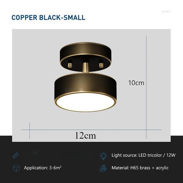 Moderne LED Deckenleuchten Nodic Home Decor Zubehör für Schlafzimmer Wohnzimmer Esszimmer Flur Lampen Runde Kupfer Dekor Leuchte Tricolor light von Joom DACH