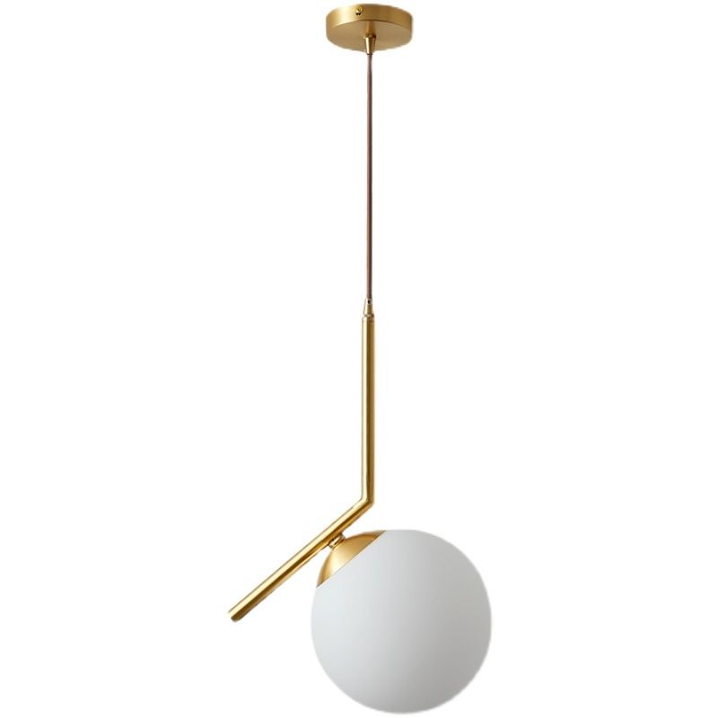 Moderne LED-Glaskugel-Pendelleuchte, Lampen, Schwarz, Silber, Messing, nordisches Wohndekor, Esszimmer, LED-Birne, goldene Pendelleuchte Ball diameter 20cm gold von Joom DACH