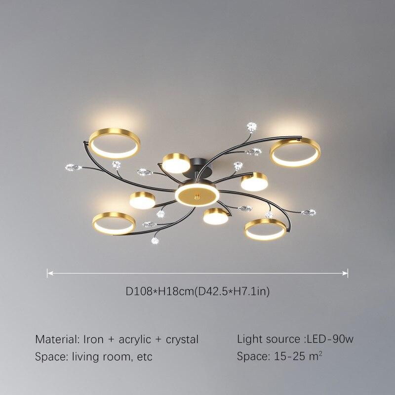 Moderne LED-Kronleuchter, goldfarben, Innenbeleuchtung für Schlafzimmer, Wohnzimmer, Flur, Esszimmer, Arbeitszimmer, Lustre Home Fashion Deckenleuchter 9 heads von Joom DACH