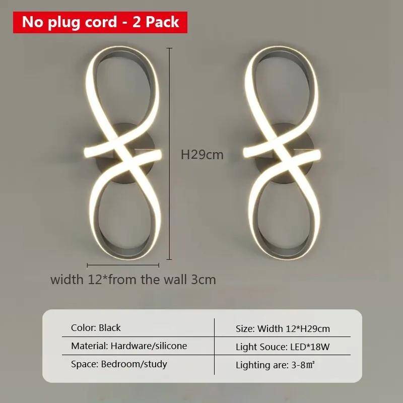 Moderne LED-Wandlampe, nordisches Gold, Schlafzimmer, Nachttisch-Wandleuchten mit Stecker, Wandleuchte für minimalistische Eingangsbereich, Flur, Gangbeleuchtung Warm whtie von Joom DACH