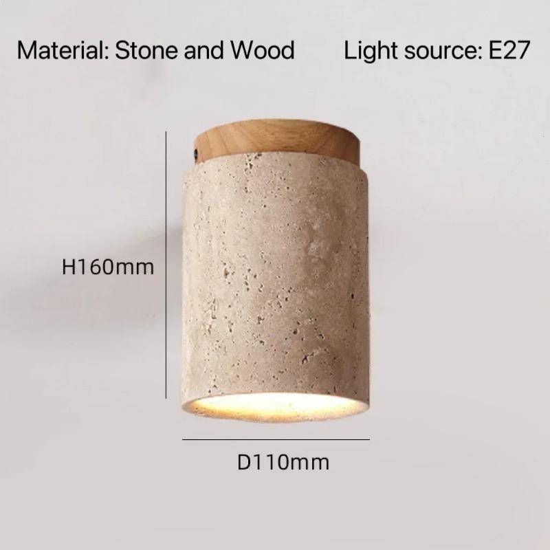 Moderne Travertin Stein Deckenleuchte Flur Foyer Schlafzimmer Korridor Unterputz Treppe Innenbeleuchtung Wohnkultur beige von Joom DACH