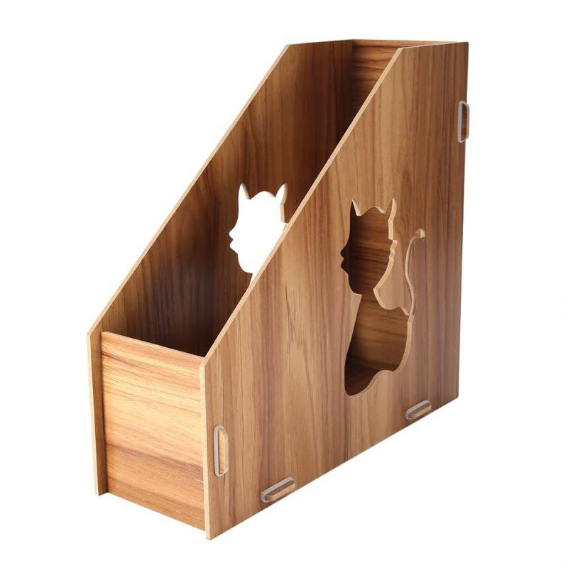 Moderne aushöhlen Katze DIY Büro Display Rack Magazin Datei Organizer Desktop Dokument Sorter von Joom DACH