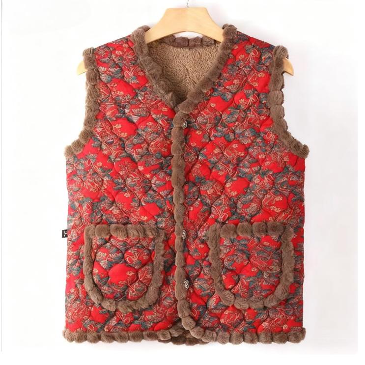 Modische, warme Baumwollweste für Damen im Herbst und Winter, dickes Fleecefutter, warme Weste, altersreduzierende, ärmellose Weste für Mütter XXXXXL Modische, warme Baumwollweste für Damen im Herbst und Winter, dickes Fleecefutter, warme Weste, altersreduzierende, ärmellose Weste für Mütter XXXXXL von Joom DACH